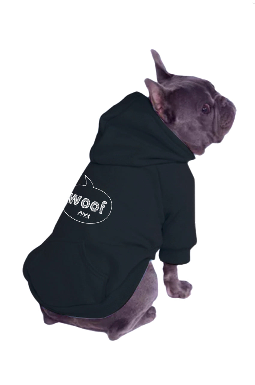 Combo Hoodie Perro negro Woof Aval Valor Compartido