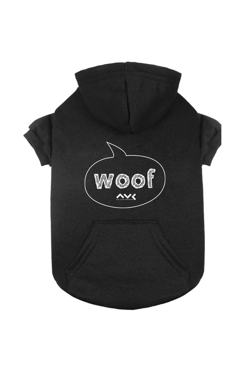 Combo Hoodie Perro negro Woof Aval Valor Compartido